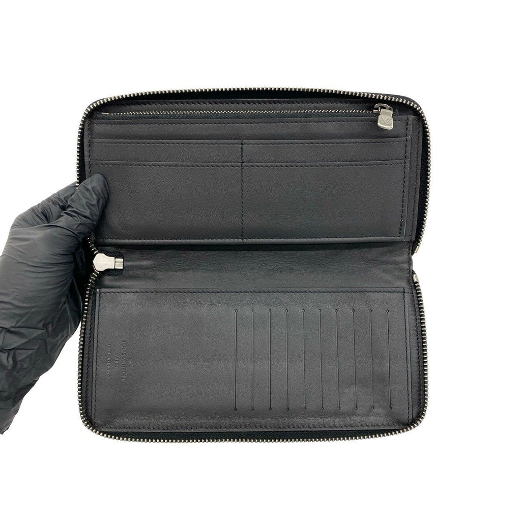 Louis Vuitton Zippy Wallet Vertical Damier Infini Leather Black Onyx — view 7