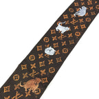 Louis Vuitton Scarf Bandeau Cat Glam Cat Silk Brown — view 5