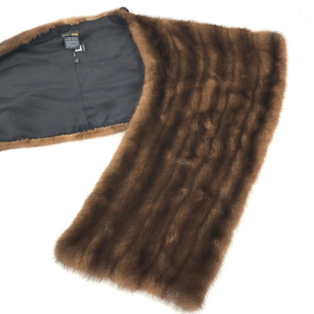 Fendi Scarf Fur Tippet Mink Brown — view 4