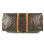 Louis Vuitton Boston Bag Keepall Bandouliere 55 Monogram Canvas Brown — view 5