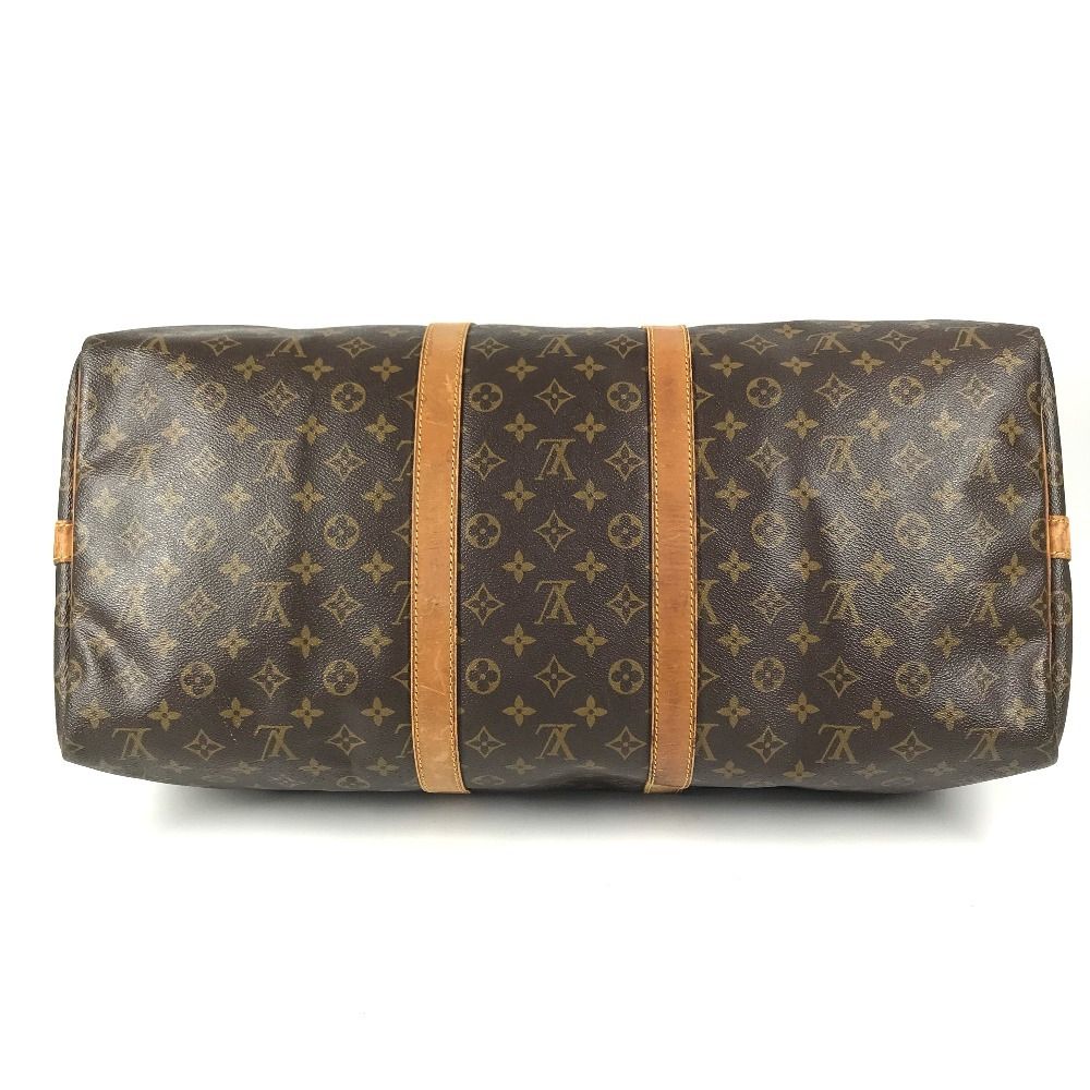 Louis Vuitton Boston Bag Keepall Bandouliere 55 Monogram Canvas Brown — view 5