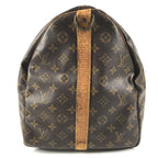 Louis Vuitton Boston Bag Keepall Bandouliere 55 Monogram Canvas Brown — view 3