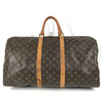 Louis Vuitton Boston Bag Keepall Bandouliere 55 Monogram Canvas Brown — view 2