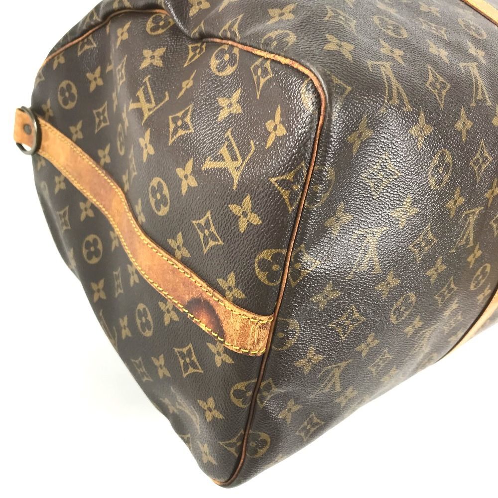 Louis Vuitton Boston Bag Keepall Bandouliere 55 Monogram Canvas Brown — view 7