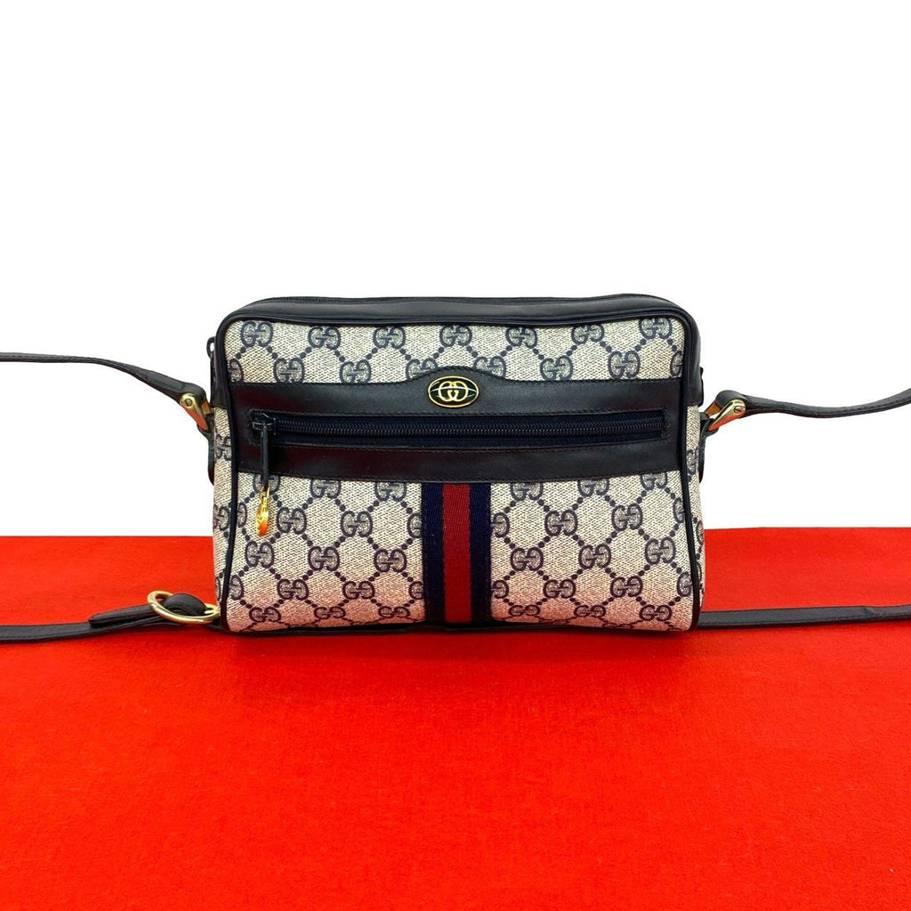 Gucci Vintage Sherry Line GG Logo Pattern Leather Mini Shoulder Bag Pochette