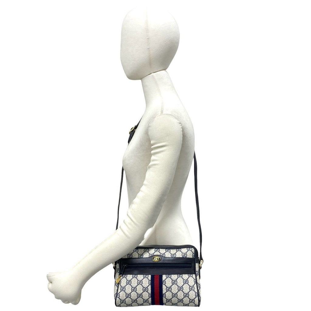 Gucci Vintage Sherry Line GG Logo Pattern Leather Mini Shoulder Bag Pochette — view 2