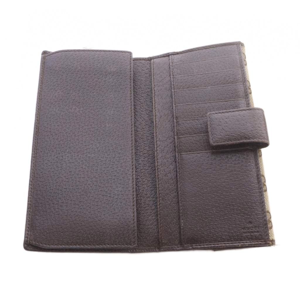 Gucci Bifold Wallet with Coin Purse GG Canvas Leather Brown — view 6