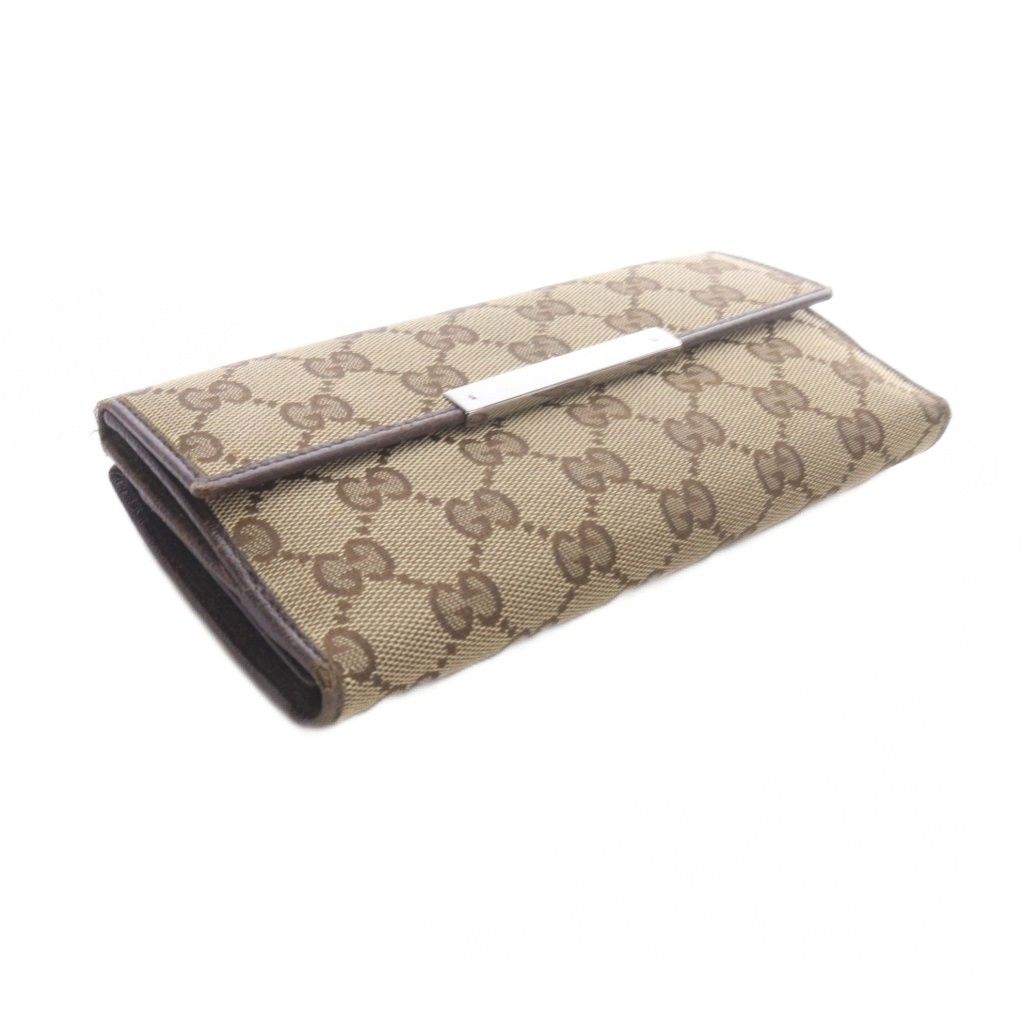 Gucci Bifold Wallet with Coin Purse GG Canvas Leather Brown — view 3