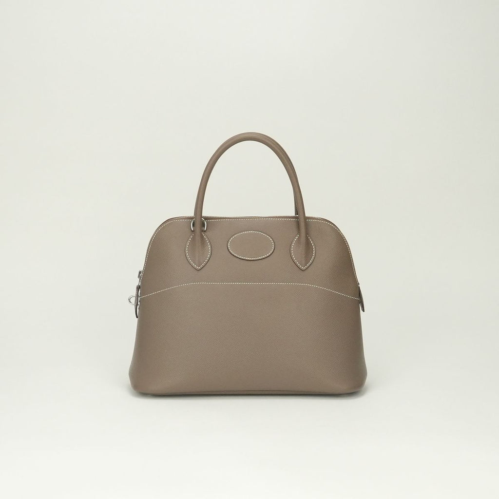 Hermes Bolide 31 Tote Epsom Etoupe Gray Silver Handbag Veau