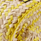 Loewe Basket Small Raffia Leather Yellow Tote Bag — view 4