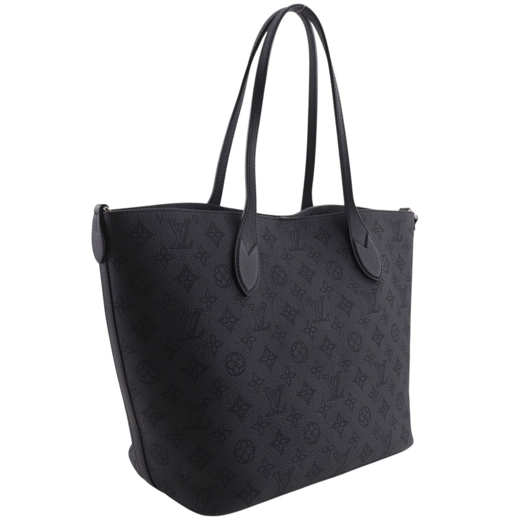 Louis Vuitton Blossom MM Monogram Mahina Noir Black Tote Bag — view 3