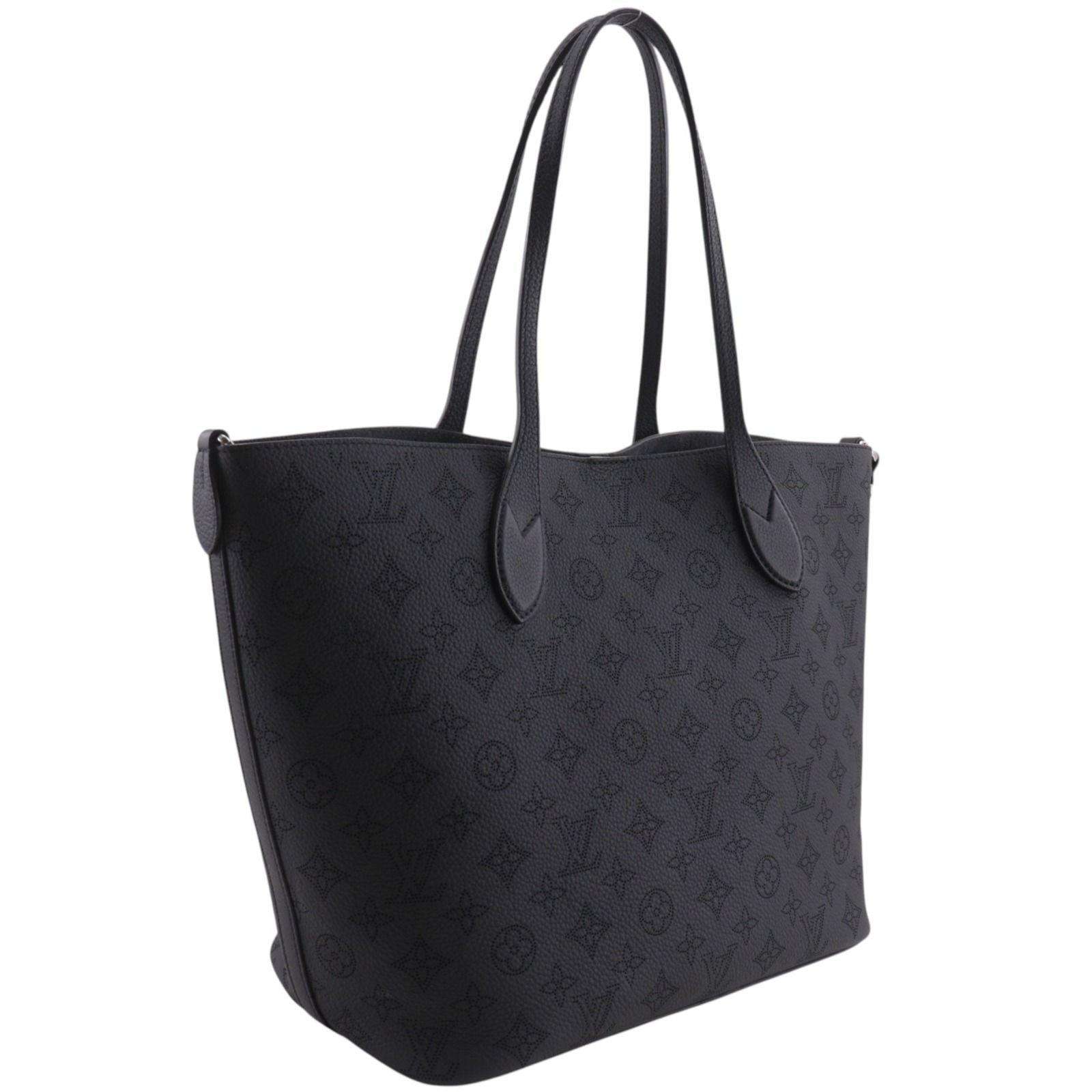 Louis Vuitton Blossom MM Monogram Mahina Noir Black Tote Bag — view 3