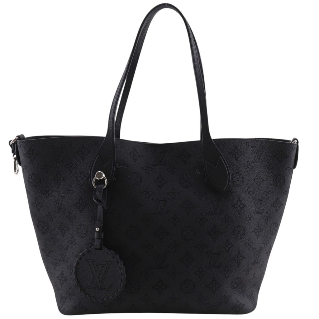 Louis Vuitton Blossom MM Monogram Mahina Noir Black Tote Bag