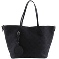 Louis Vuitton Blossom MM Monogram Mahina Noir Black Tote Bag