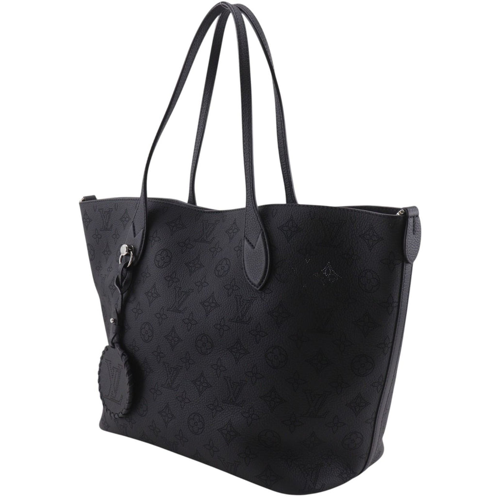 Louis Vuitton Blossom MM Monogram Mahina Noir Black Tote Bag — view 2