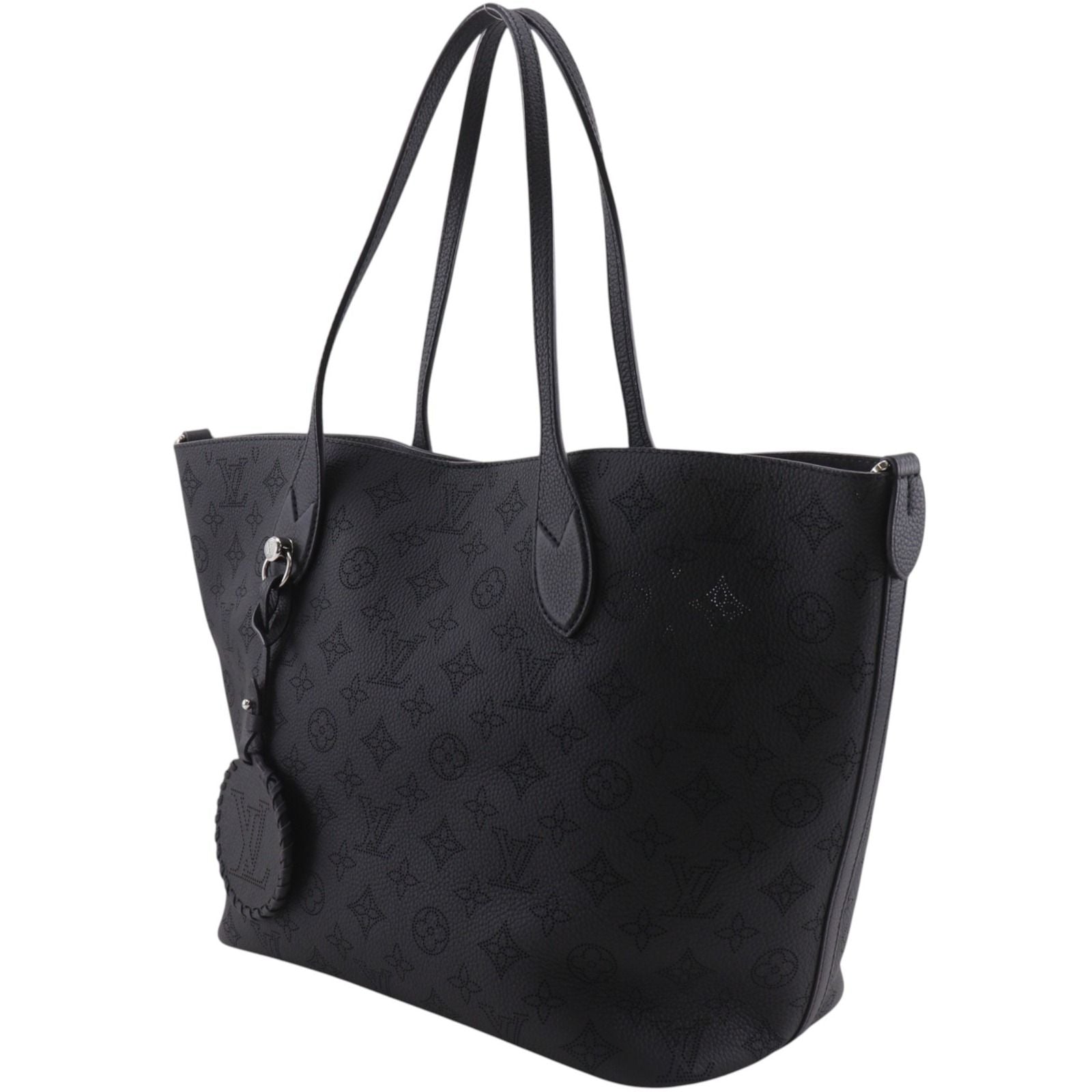 Louis Vuitton Blossom MM Monogram Mahina Noir Black Tote Bag — view 2