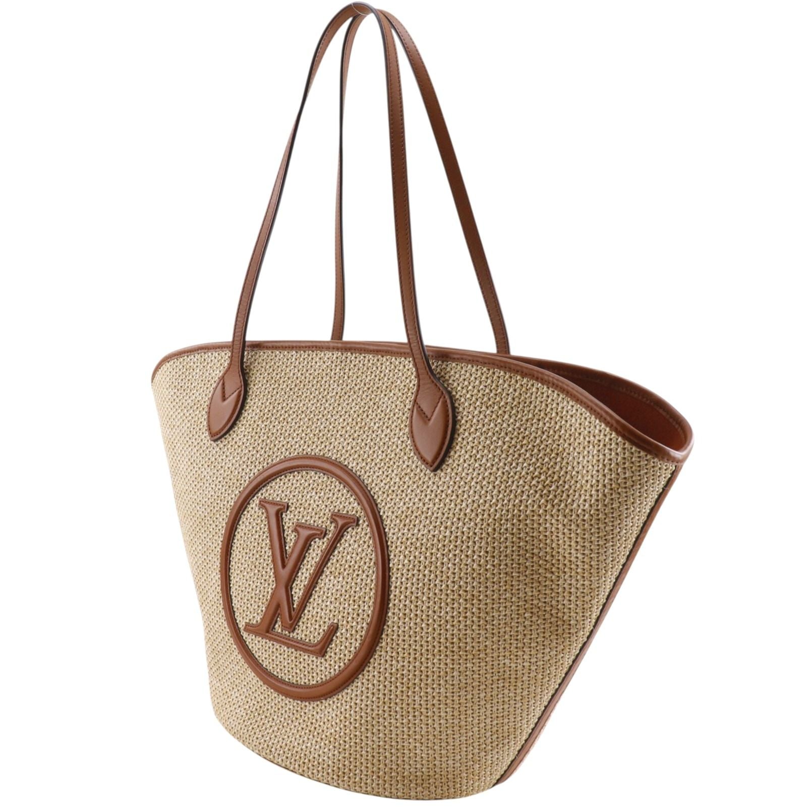 Louis Vuitton Saint Jacques NM Spring in the City Raffia Beige Tote Bag — view 2
