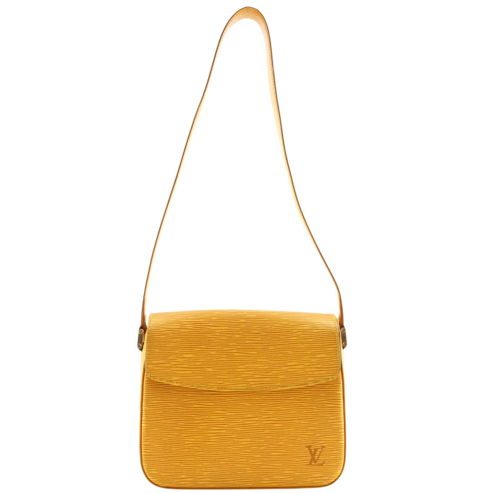 Louis Vuitton Buci Epi Leather Tassili Yellow Shoulder Bag