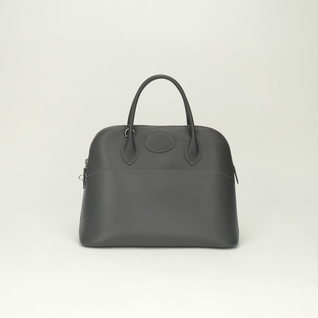 Hermes Bolide 35 Tote Shoulder Bag Epsom Graphite Gray Silver 2-Way Veau