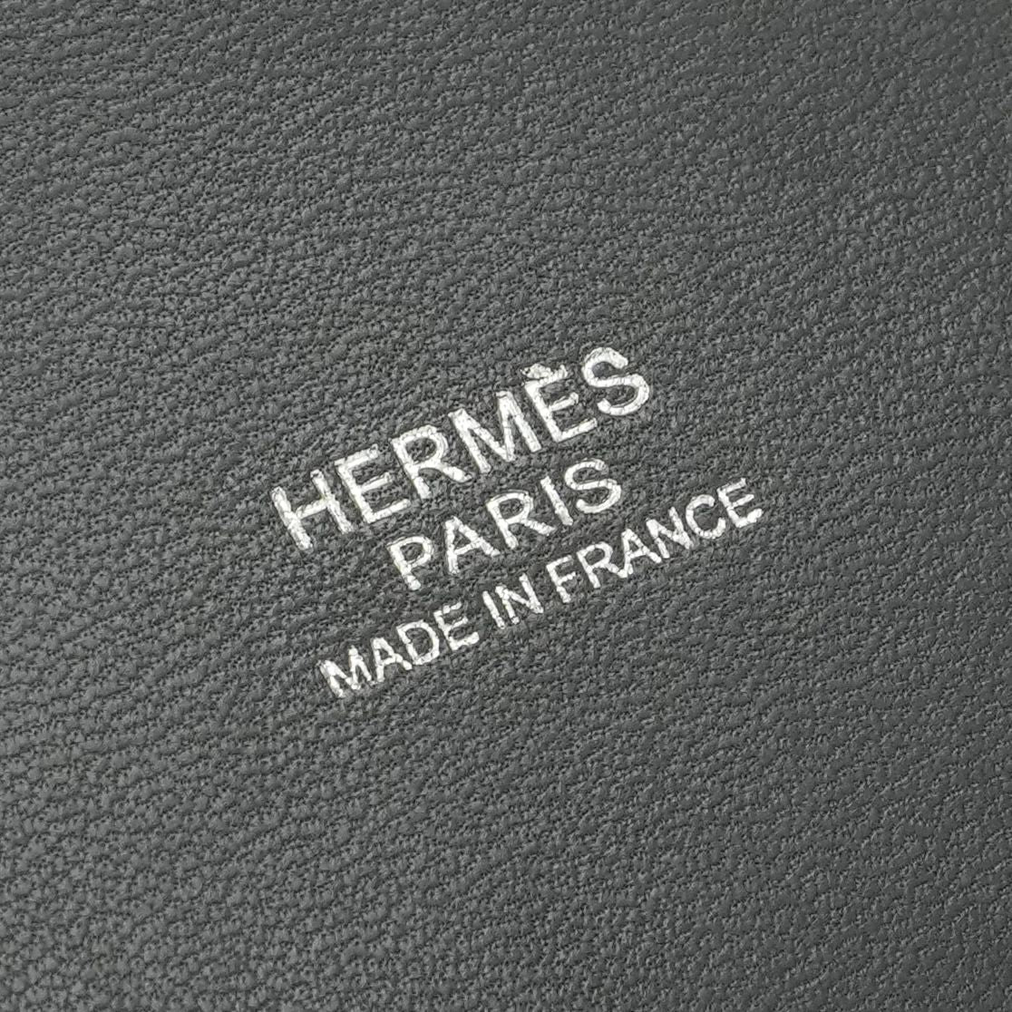 Hermes Bolide 35 Tote Shoulder Bag Epsom Graphite Gray Silver 2-Way Veau — view 7