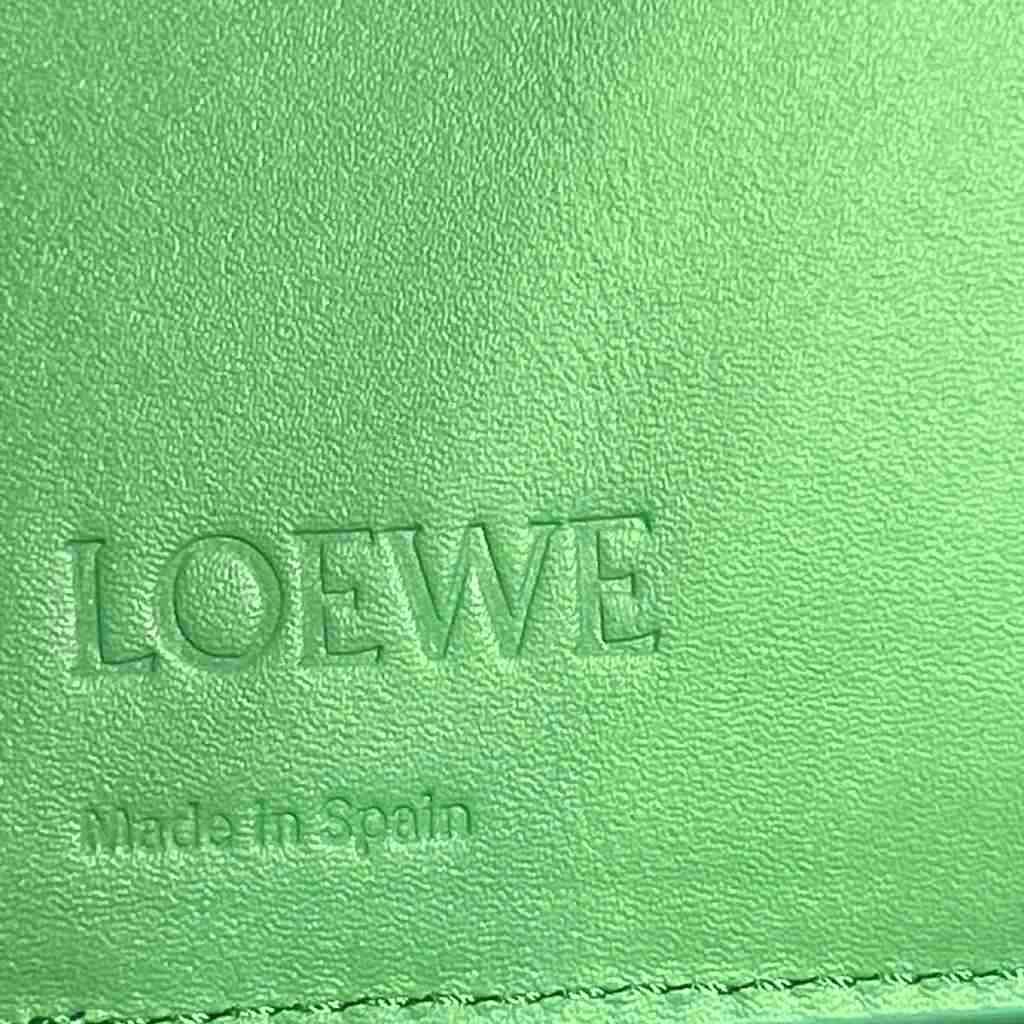 Loewe Trifold Wallet Anagram Leather Green — view 8