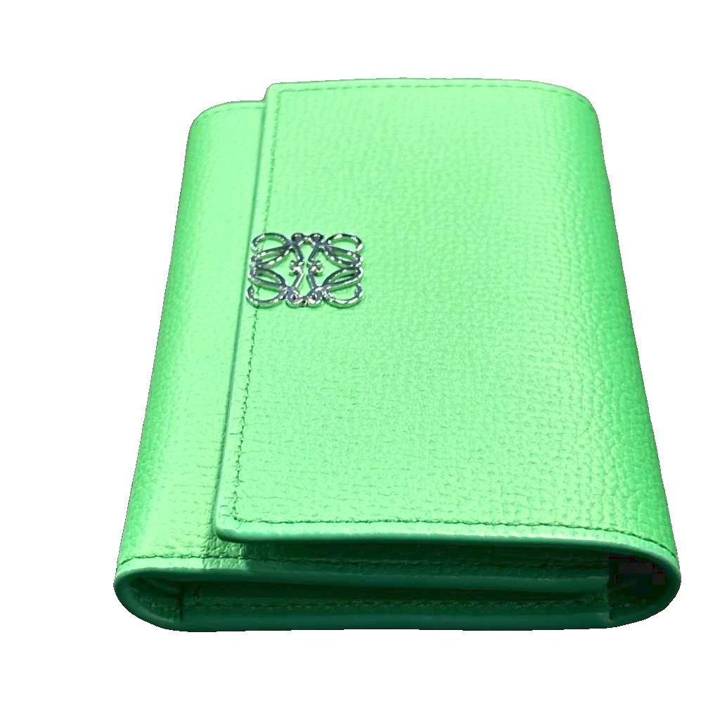 Loewe Trifold Wallet Anagram Leather Green — view 4