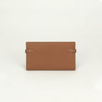 Hermes Kelly Wallet Long Epsom Gold Brown Silver Veau — view 2
