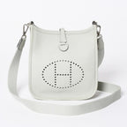 Hermes Evelyne TPM Shoulder Bag Taurillon Clemence Gryneve Silver — view 2