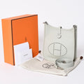 Hermes Evelyne TPM Shoulder Bag Taurillon Clemence Gryneve Silver