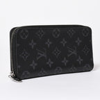 Louis Vuitton Zippy Wallet Vertical Monogram Eclipse Canvas Black Silver — view 3
