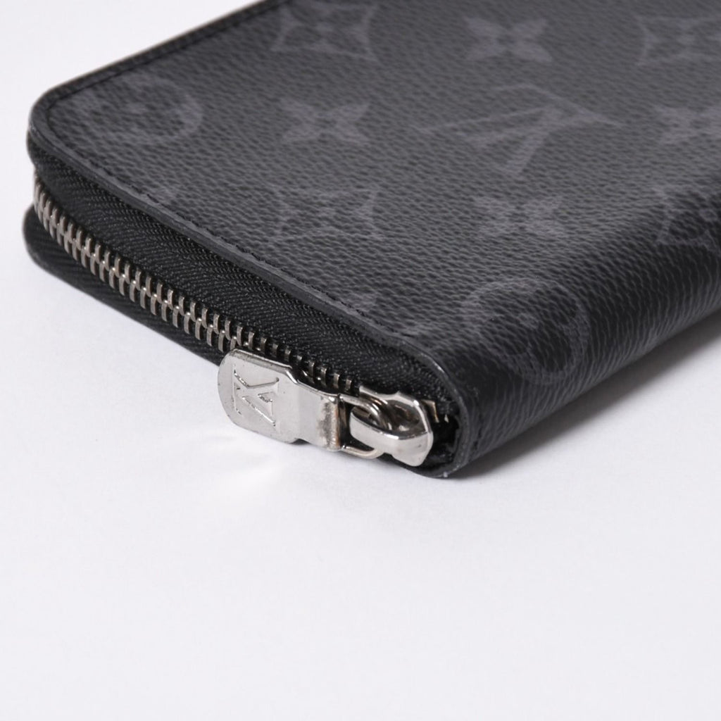 Louis Vuitton Zippy Wallet Vertical Monogram Eclipse Canvas Black Silver — view 7