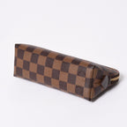 Louis Vuitton Pochette Dami Canvas Leather Ebene Handbag — view 7