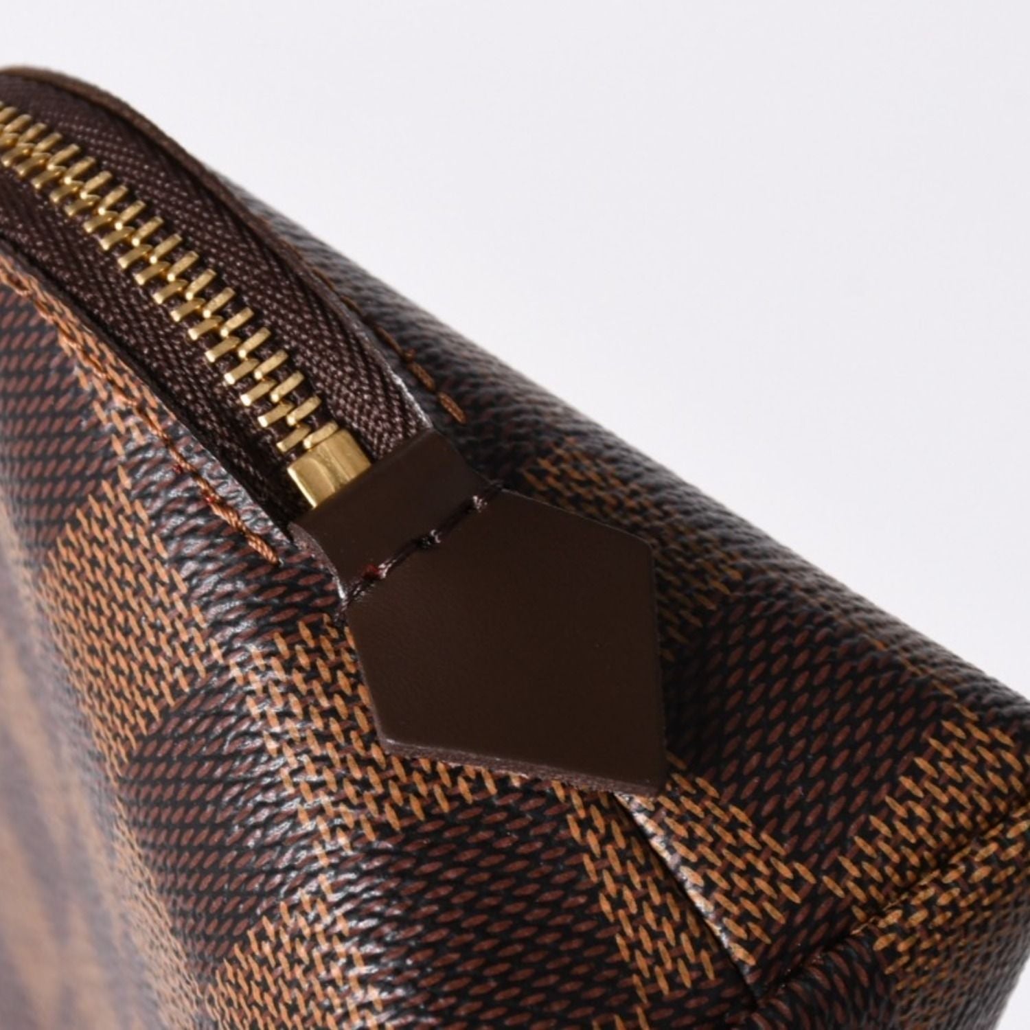 Louis Vuitton Pochette Dami Canvas Leather Ebene Handbag — view 5