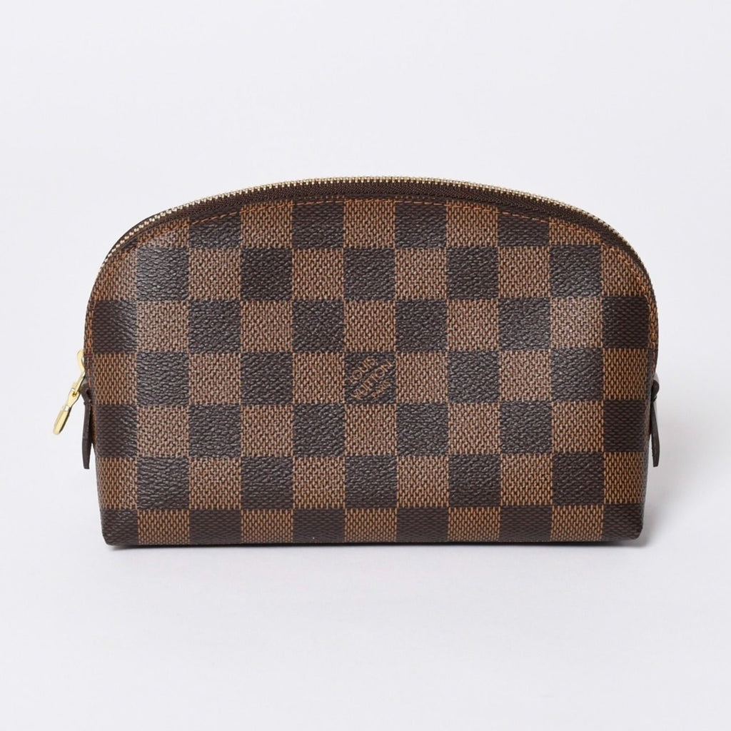 Louis Vuitton Pochette Dami Canvas Leather Ebene Handbag