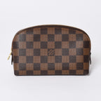 Louis Vuitton Pochette Dami Canvas Leather Ebene Handbag