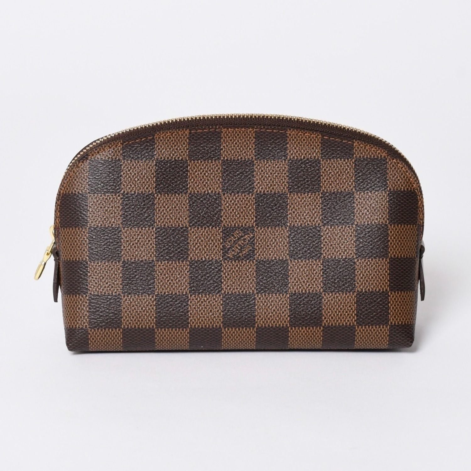 Louis Vuitton Pochette Dami Canvas Leather Ebene Handbag