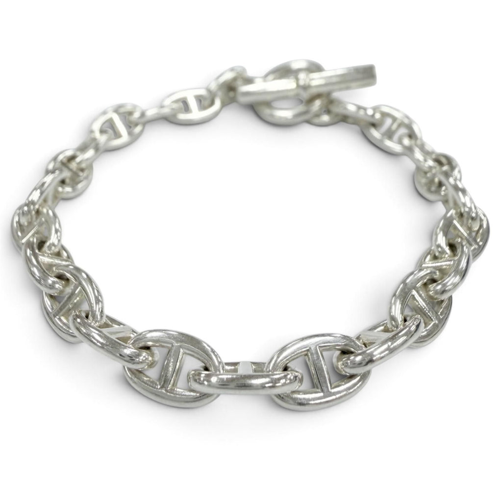 Hermes Chaine D'ancre 24 Links Chain Bracelet Silver