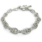 Hermes Chaine D'ancre 24 Links Chain Bracelet Silver