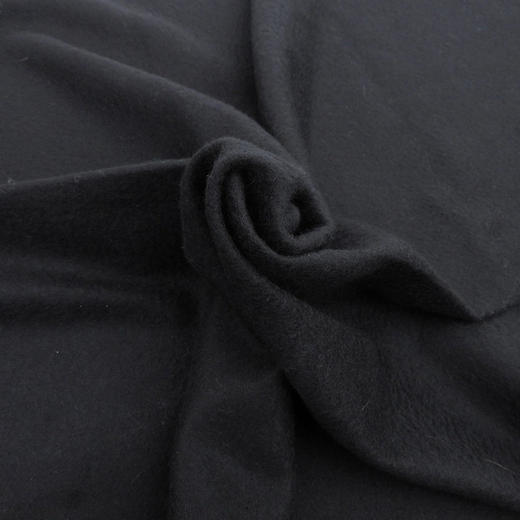 Hermes Cashmere 100% Logo Embroidery Large Shawl Scarf with Fringe Black — view 7