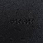 Hermes Cashmere 100% Logo Embroidery Large Shawl Scarf with Fringe Black — view 5