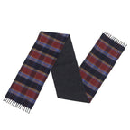 Prada Cashmere 100% Plaid Logo Embroidery Scarf with Fringe Multi TU — view 6