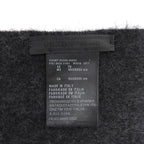 Prada Cashmere 100% Plaid Logo Embroidery Scarf with Fringe Multi TU — view 8