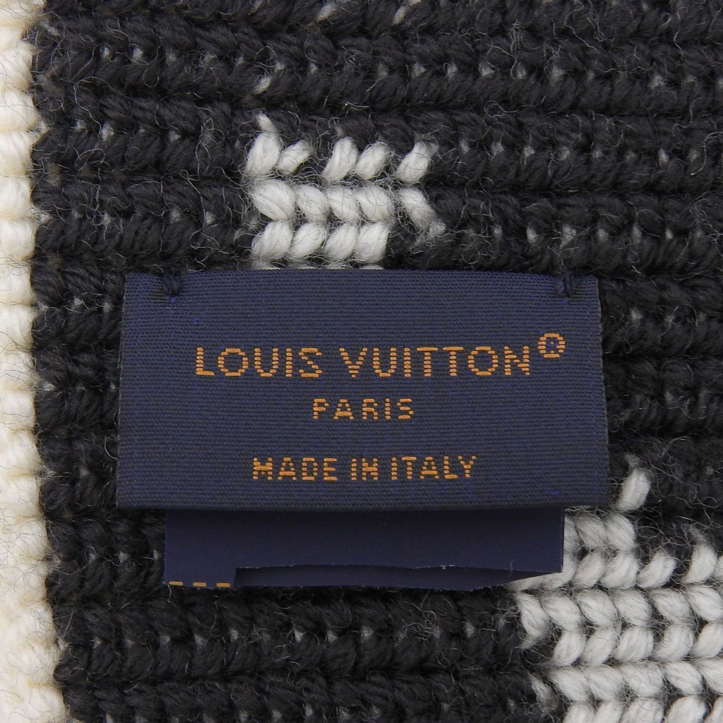 Louis Vuitton Echarpe Rib Flower Wool 100% Knit Shawl Scarf Multi Sweater — view 7