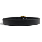 Chanel Vintage CC Logo Leather Belt Black Gold 65/26 — view 4