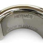 Hermes Earrings Olympe PM Calfskin Silver Black — view 7