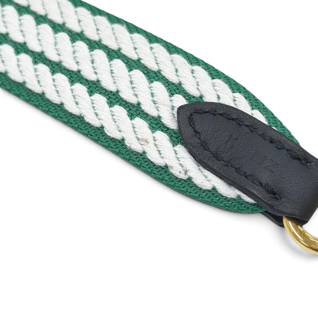Hermes Canvas Leather Gold Bandouliere Sangre Cordage 25 Shoulder Strap — view 7