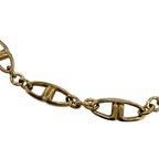 Dior Vintage Metal CD Logo Chain Choker Necklace Gold — view 4