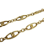 Dior Vintage Metal CD Logo Chain Choker Necklace Gold — view 3