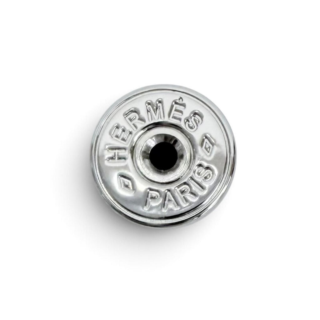 Hermes Mini Maillon Silvery Chaine D'ancre Earrings Silver Black — view 6