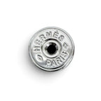 Hermes Mini Maillon Silvery Chaine D'ancre Earrings Silver Black — view 6